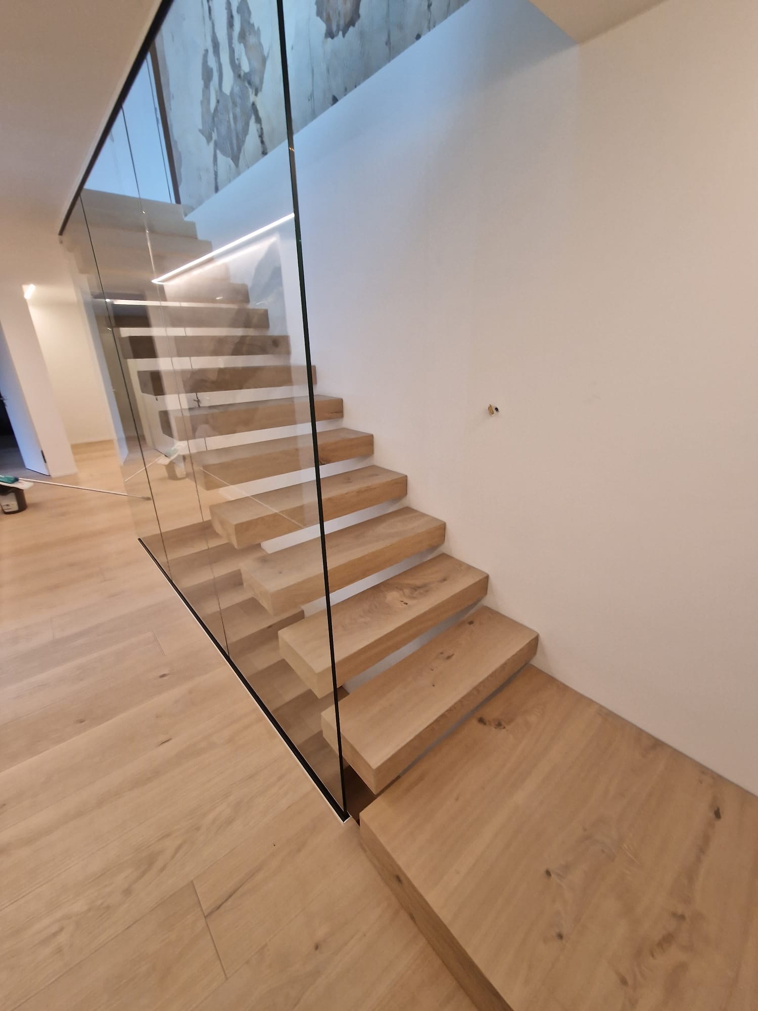 Treppenanlage in einem Einfamilienhaus in Zürich.